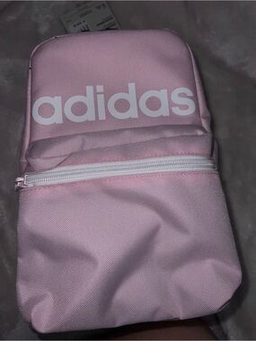 adidas Light Pink Mini Pouch with White Logo